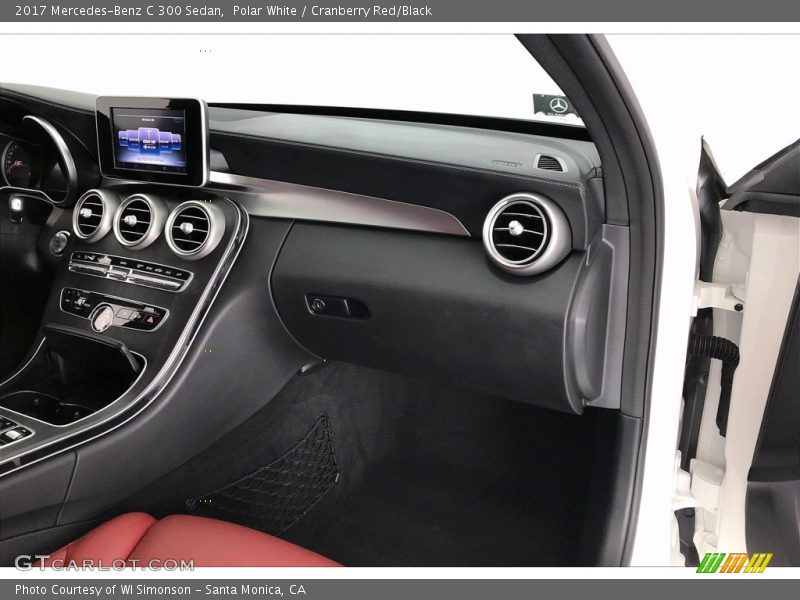 Polar White / Cranberry Red/Black 2017 Mercedes-Benz C 300 Sedan