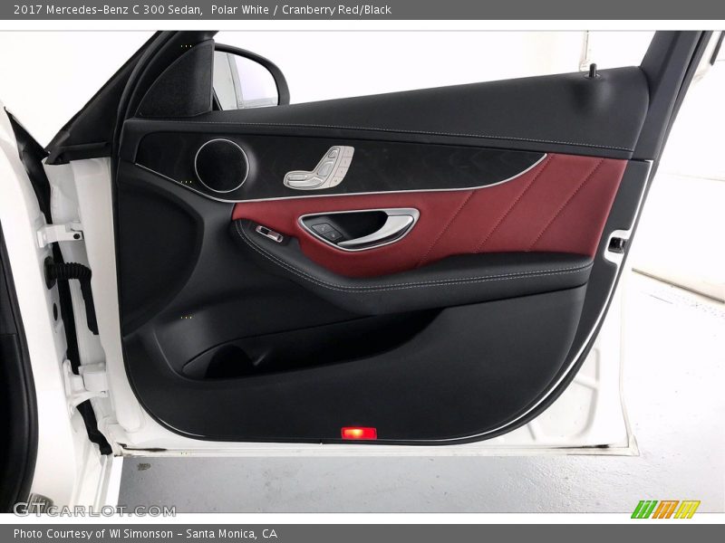 Polar White / Cranberry Red/Black 2017 Mercedes-Benz C 300 Sedan