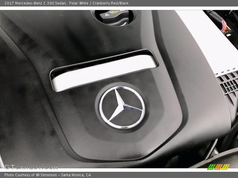Polar White / Cranberry Red/Black 2017 Mercedes-Benz C 300 Sedan
