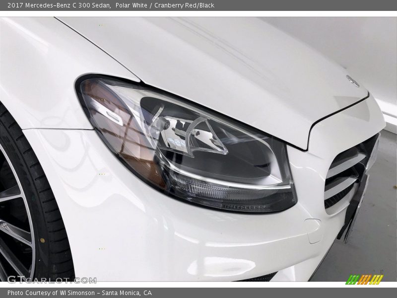 Polar White / Cranberry Red/Black 2017 Mercedes-Benz C 300 Sedan