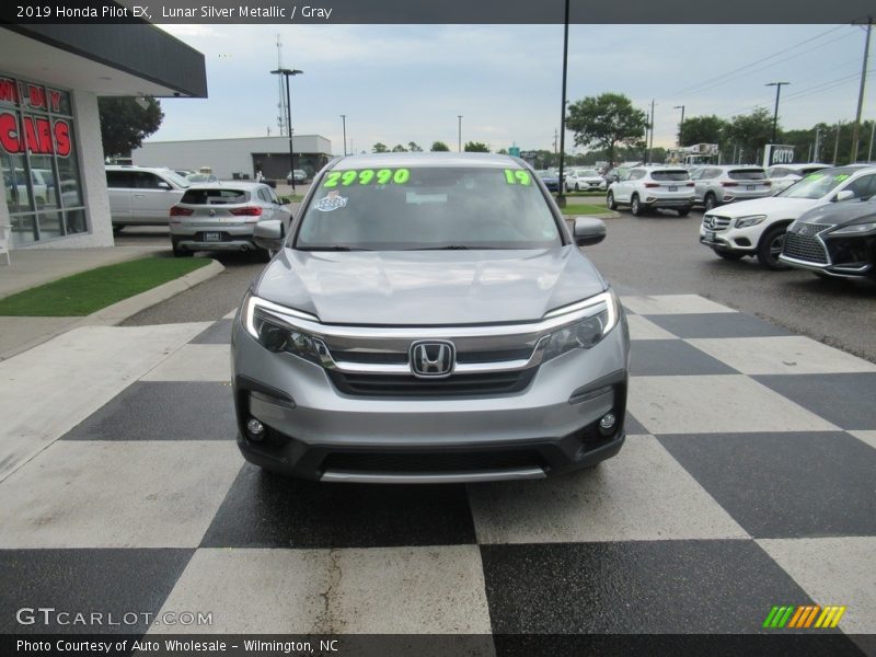 Lunar Silver Metallic / Gray 2019 Honda Pilot EX