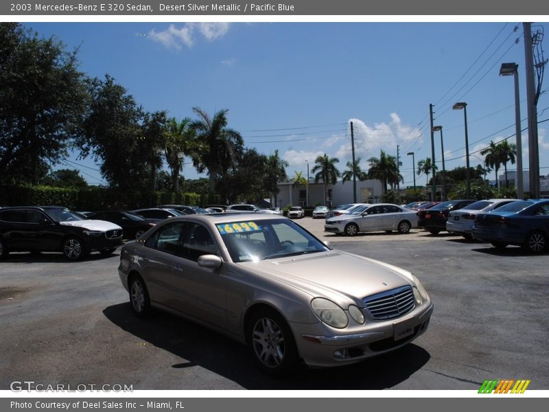 Desert Silver Metallic / Pacific Blue 2003 Mercedes-Benz E 320 Sedan