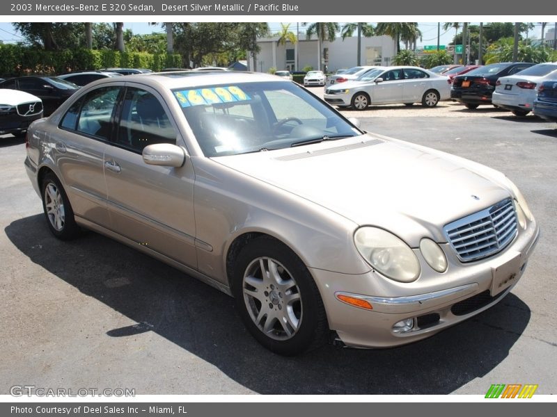 Desert Silver Metallic / Pacific Blue 2003 Mercedes-Benz E 320 Sedan