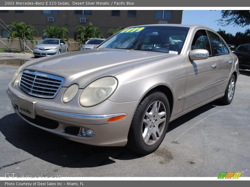 Desert Silver Metallic / Pacific Blue 2003 Mercedes-Benz E 320 Sedan