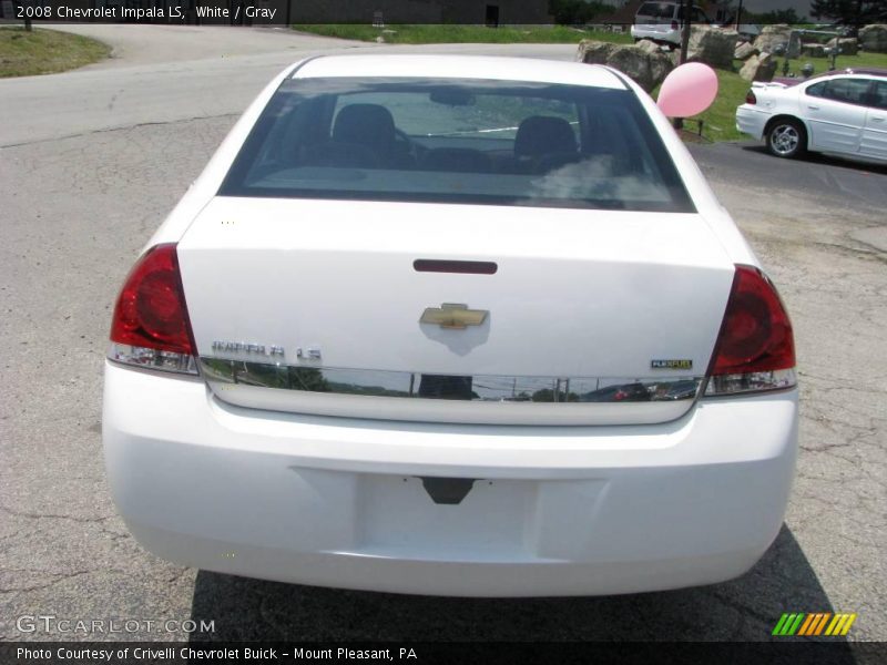 White / Gray 2008 Chevrolet Impala LS