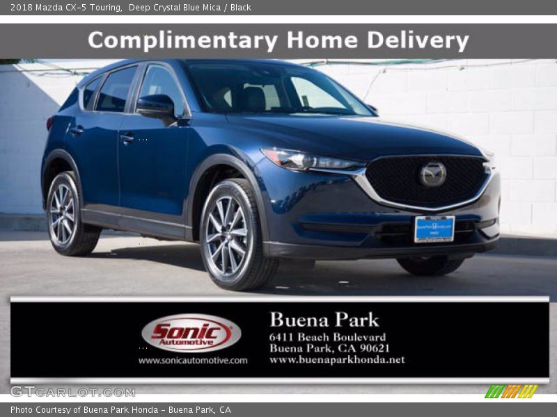 Deep Crystal Blue Mica / Black 2018 Mazda CX-5 Touring