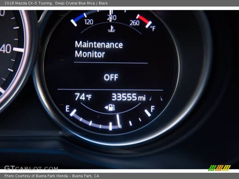 Deep Crystal Blue Mica / Black 2018 Mazda CX-5 Touring