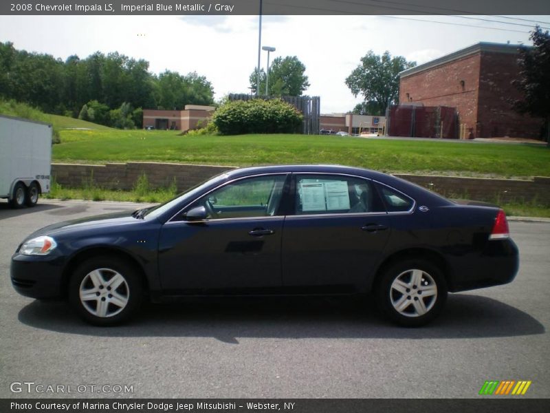 Imperial Blue Metallic / Gray 2008 Chevrolet Impala LS