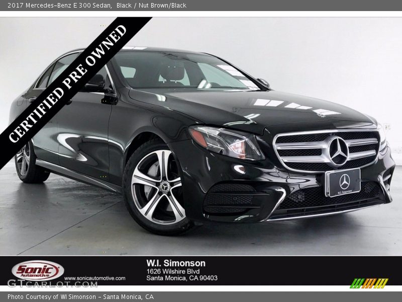 Black / Nut Brown/Black 2017 Mercedes-Benz E 300 Sedan