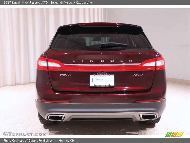 Burgundy Velvet / Cappuccino 2017 Lincoln MKX Reserve AWD