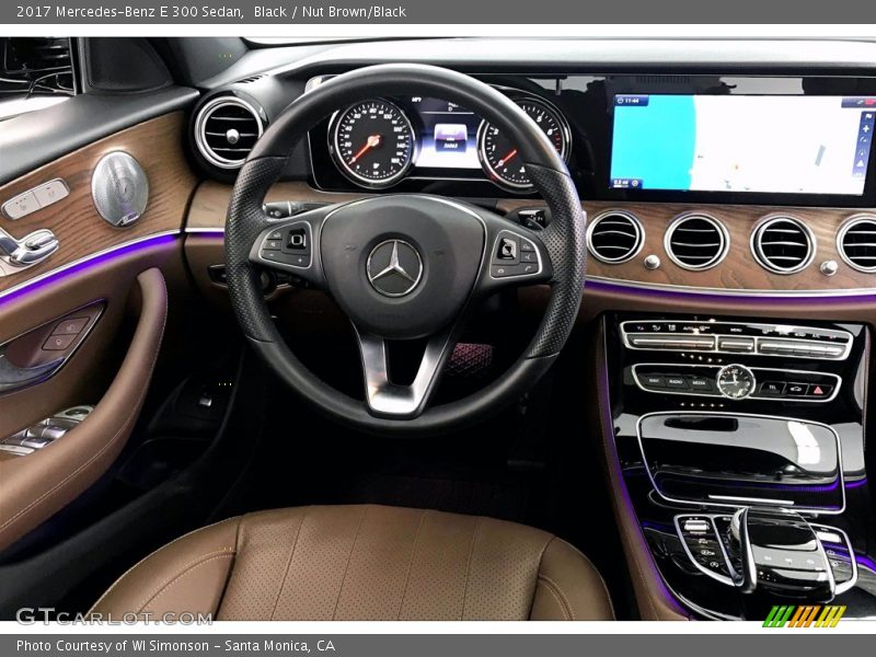 Black / Nut Brown/Black 2017 Mercedes-Benz E 300 Sedan