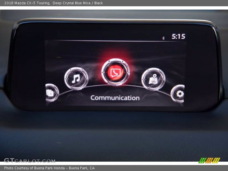 Deep Crystal Blue Mica / Black 2018 Mazda CX-5 Touring