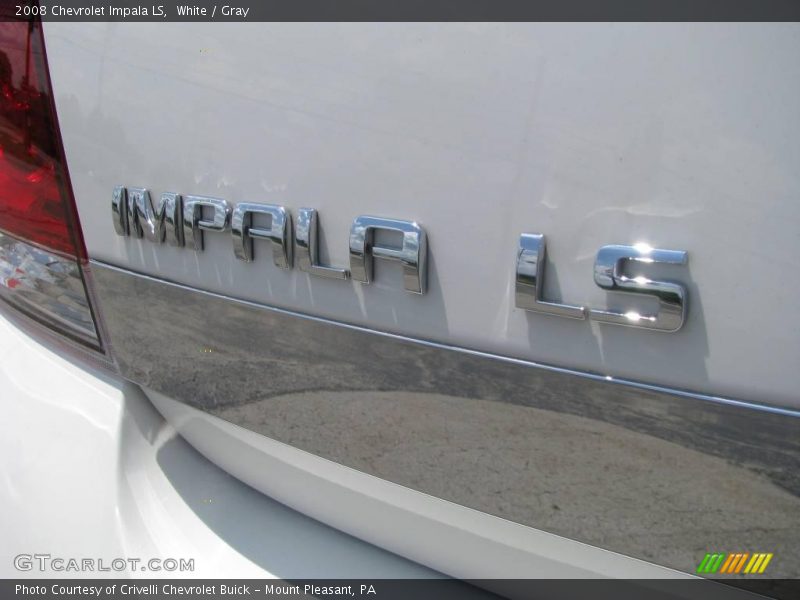 White / Gray 2008 Chevrolet Impala LS