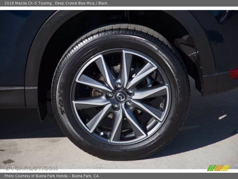 Deep Crystal Blue Mica / Black 2018 Mazda CX-5 Touring