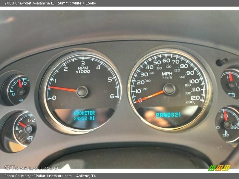 Summit White / Ebony 2008 Chevrolet Avalanche LS
