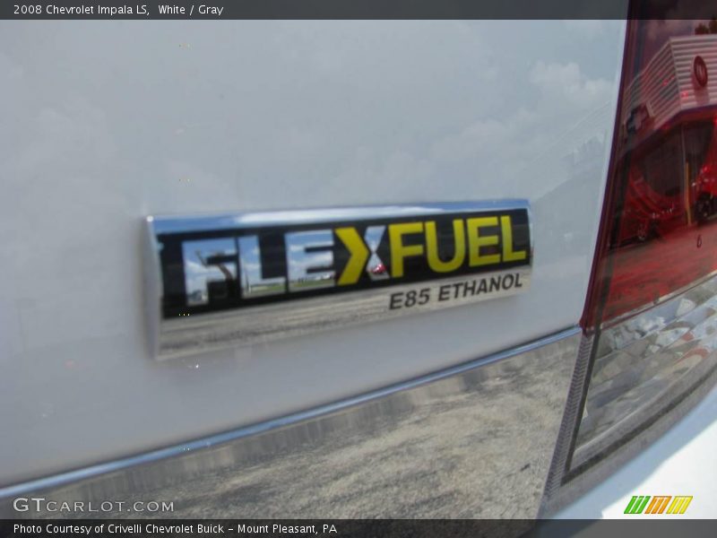 White / Gray 2008 Chevrolet Impala LS