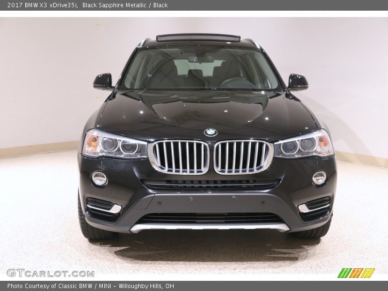 Black Sapphire Metallic / Black 2017 BMW X3 xDrive35i
