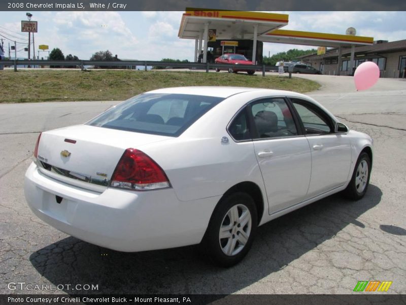 White / Gray 2008 Chevrolet Impala LS