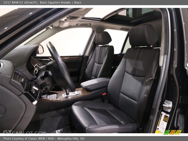 Black Sapphire Metallic / Black 2017 BMW X3 xDrive35i