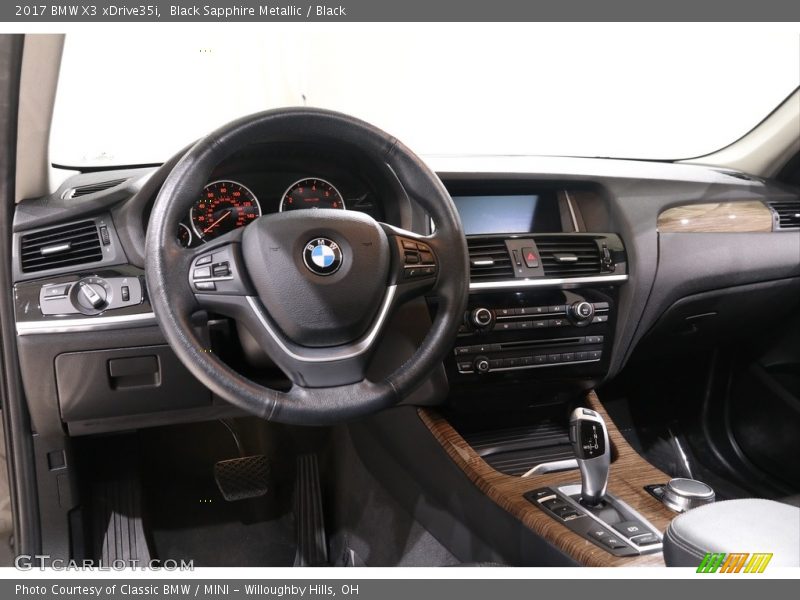 Black Sapphire Metallic / Black 2017 BMW X3 xDrive35i