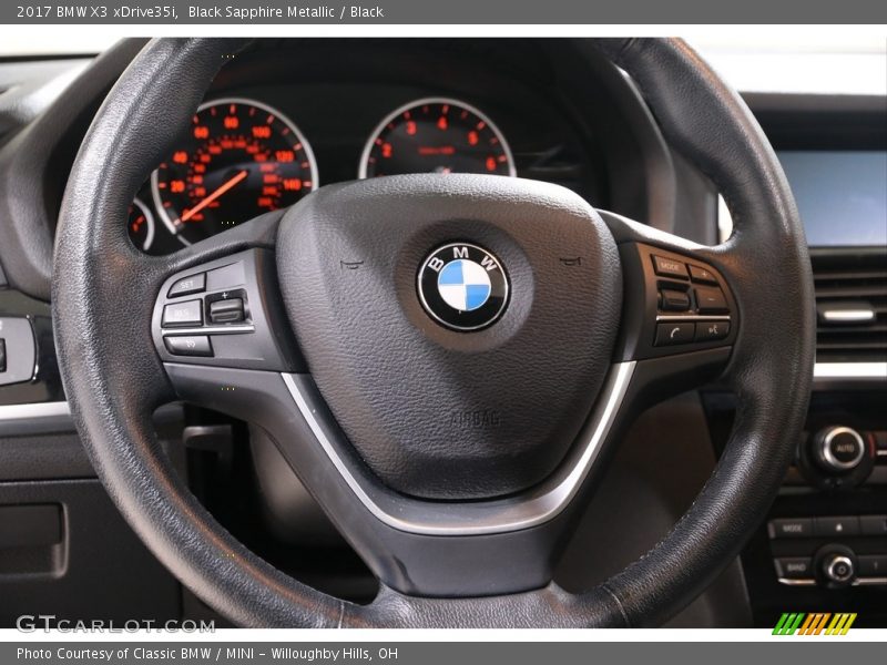 Black Sapphire Metallic / Black 2017 BMW X3 xDrive35i