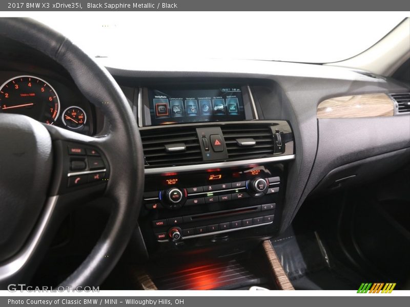 Black Sapphire Metallic / Black 2017 BMW X3 xDrive35i