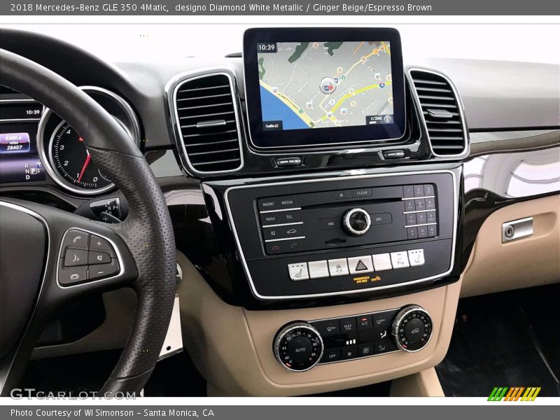 designo Diamond White Metallic / Ginger Beige/Espresso Brown 2018 Mercedes-Benz GLE 350 4Matic
