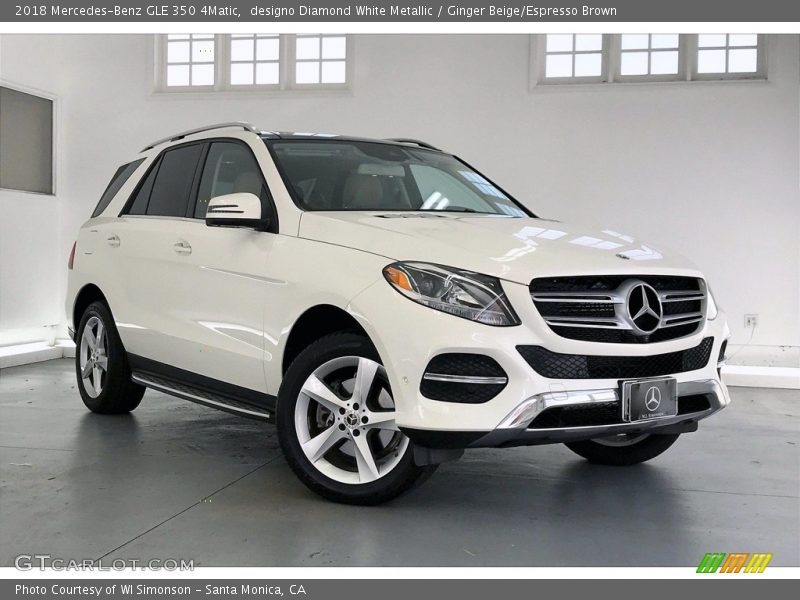 designo Diamond White Metallic / Ginger Beige/Espresso Brown 2018 Mercedes-Benz GLE 350 4Matic