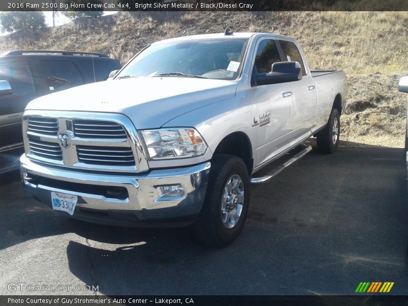 Bright Silver Metallic / Black/Diesel Gray 2016 Ram 2500 Big Horn Crew Cab 4x4