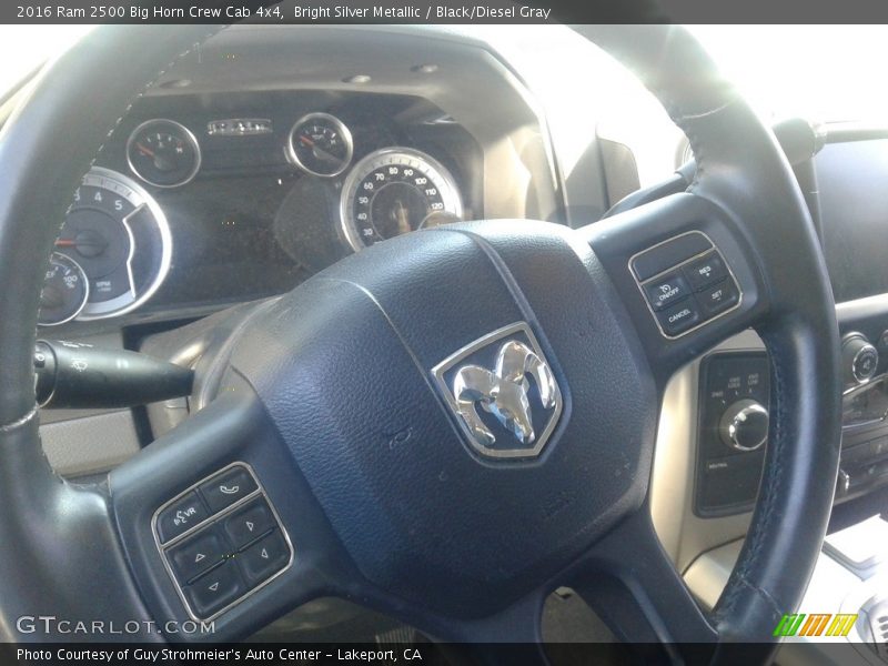 Bright Silver Metallic / Black/Diesel Gray 2016 Ram 2500 Big Horn Crew Cab 4x4