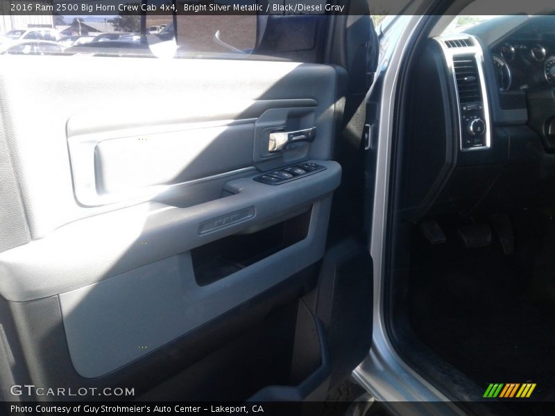 Bright Silver Metallic / Black/Diesel Gray 2016 Ram 2500 Big Horn Crew Cab 4x4