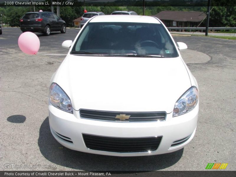 White / Gray 2008 Chevrolet Impala LS