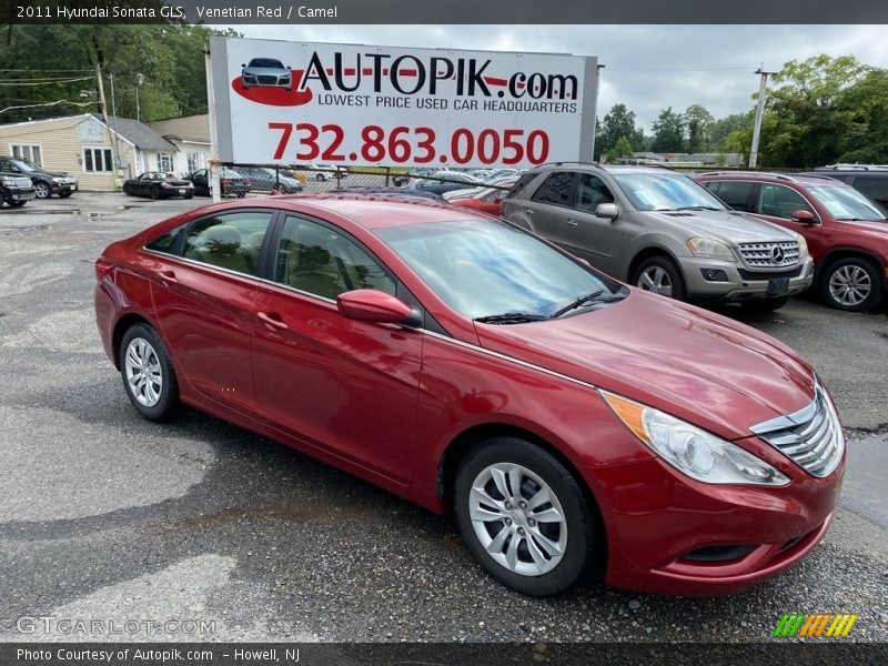Venetian Red / Camel 2011 Hyundai Sonata GLS