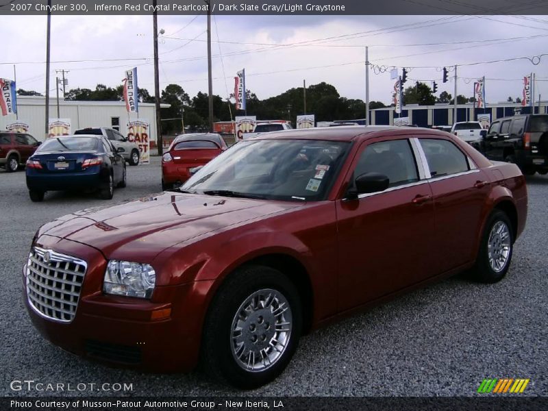 Inferno Red Crystal Pearlcoat / Dark Slate Gray/Light Graystone 2007 Chrysler 300