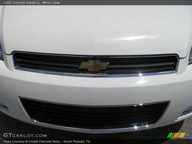 White / Gray 2008 Chevrolet Impala LS