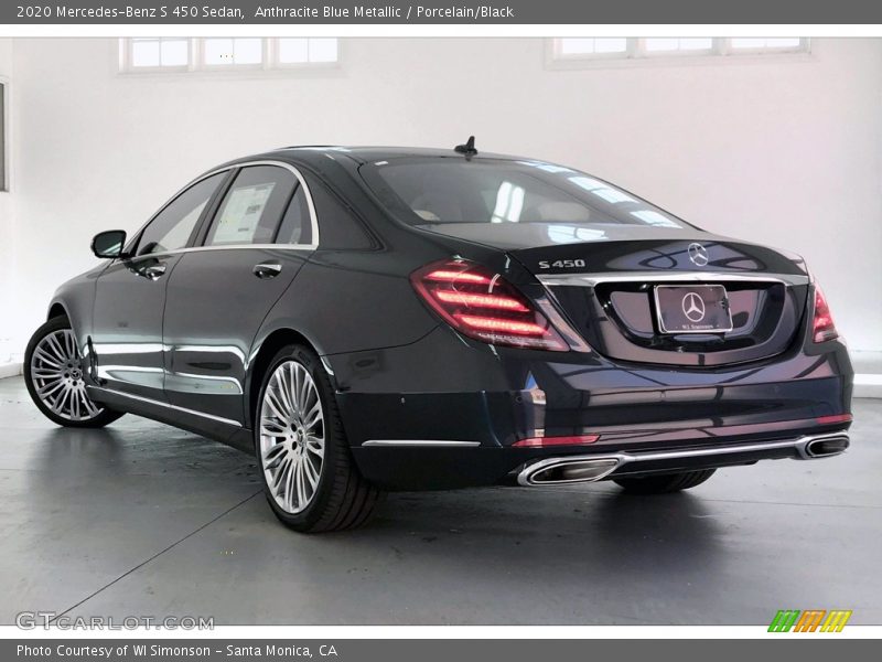 Anthracite Blue Metallic / Porcelain/Black 2020 Mercedes-Benz S 450 Sedan