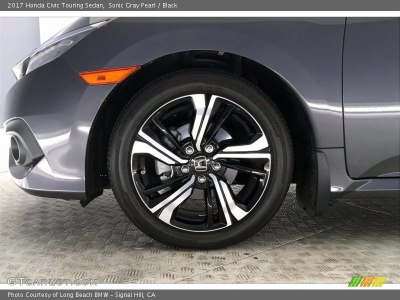 Sonic Gray Pearl / Black 2017 Honda Civic Touring Sedan