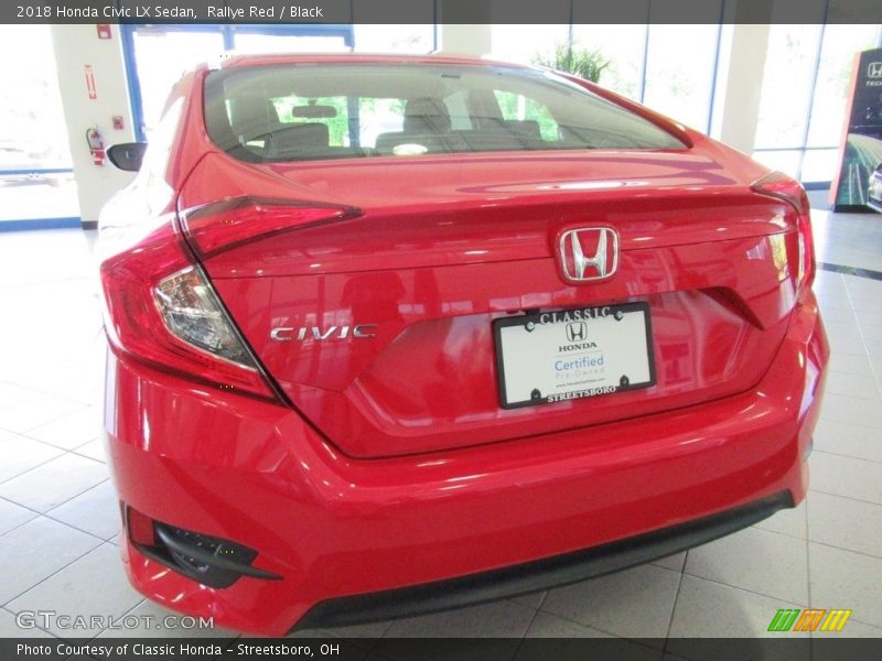 Rallye Red / Black 2018 Honda Civic LX Sedan