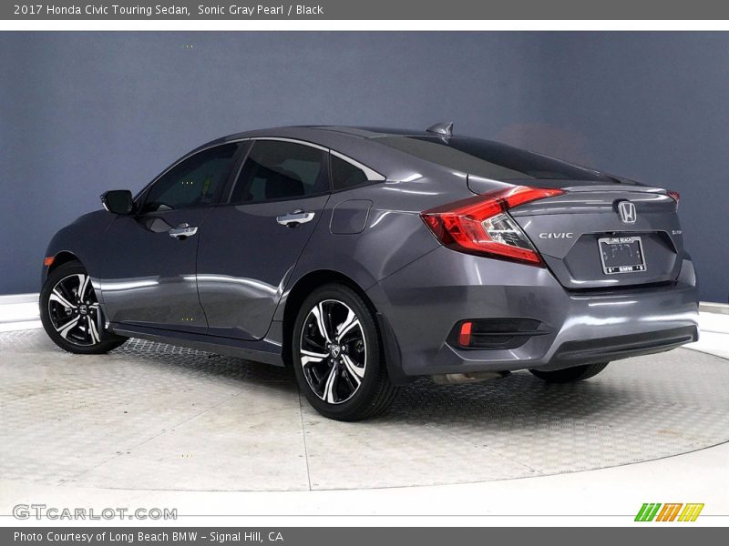 Sonic Gray Pearl / Black 2017 Honda Civic Touring Sedan