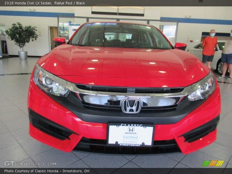 Rallye Red / Black 2018 Honda Civic LX Sedan