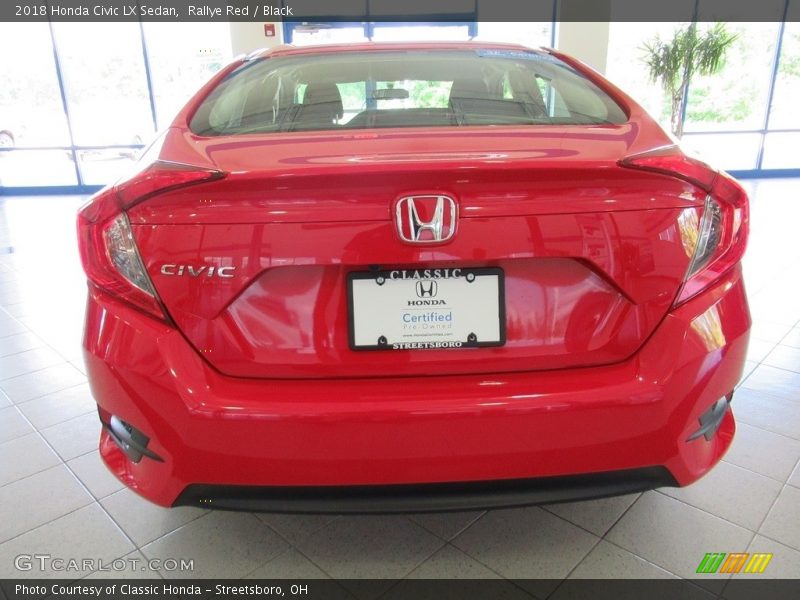 Rallye Red / Black 2018 Honda Civic LX Sedan