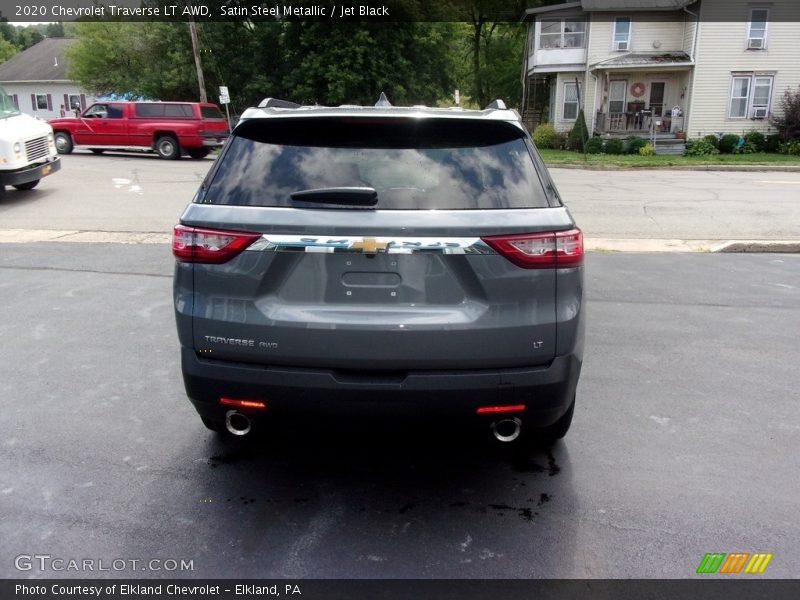 Satin Steel Metallic / Jet Black 2020 Chevrolet Traverse LT AWD