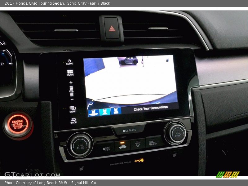 Sonic Gray Pearl / Black 2017 Honda Civic Touring Sedan