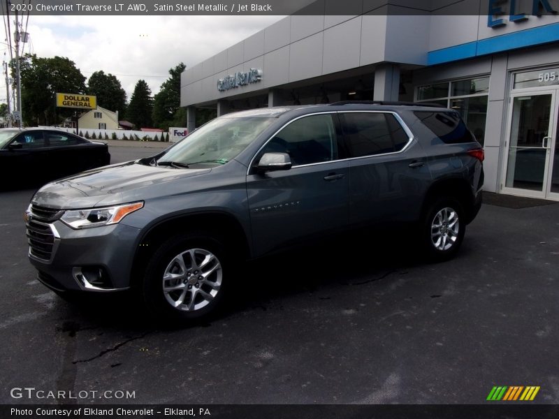Satin Steel Metallic / Jet Black 2020 Chevrolet Traverse LT AWD