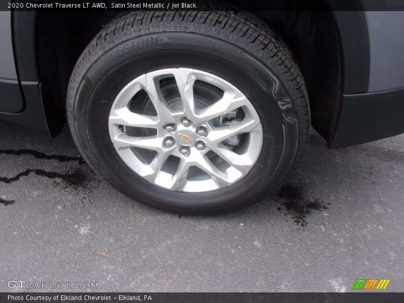Satin Steel Metallic / Jet Black 2020 Chevrolet Traverse LT AWD