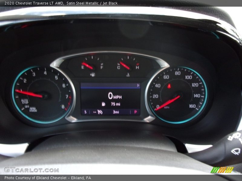 Satin Steel Metallic / Jet Black 2020 Chevrolet Traverse LT AWD