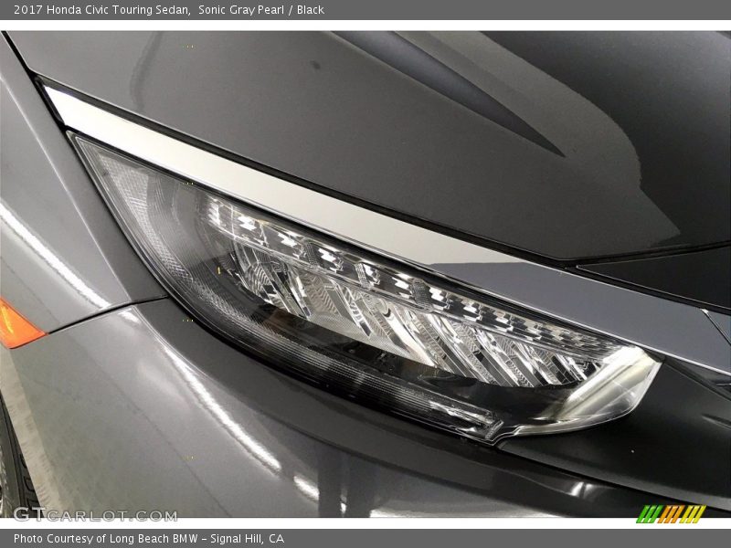 Sonic Gray Pearl / Black 2017 Honda Civic Touring Sedan