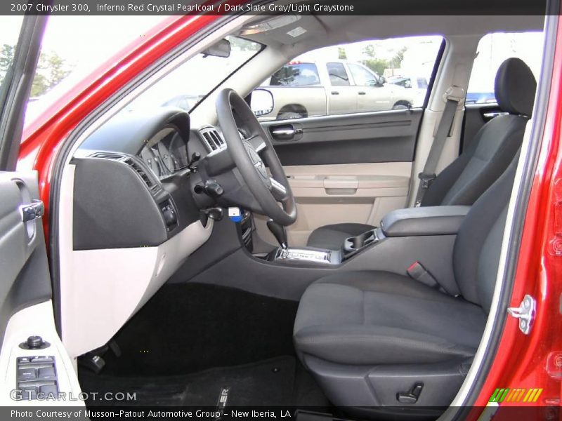 Inferno Red Crystal Pearlcoat / Dark Slate Gray/Light Graystone 2007 Chrysler 300