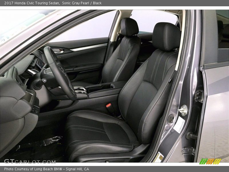 Sonic Gray Pearl / Black 2017 Honda Civic Touring Sedan