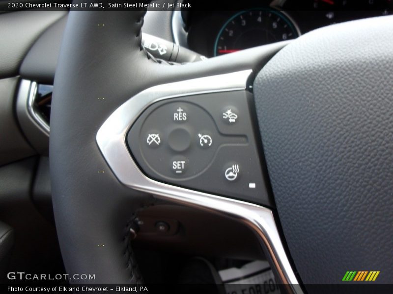 Satin Steel Metallic / Jet Black 2020 Chevrolet Traverse LT AWD